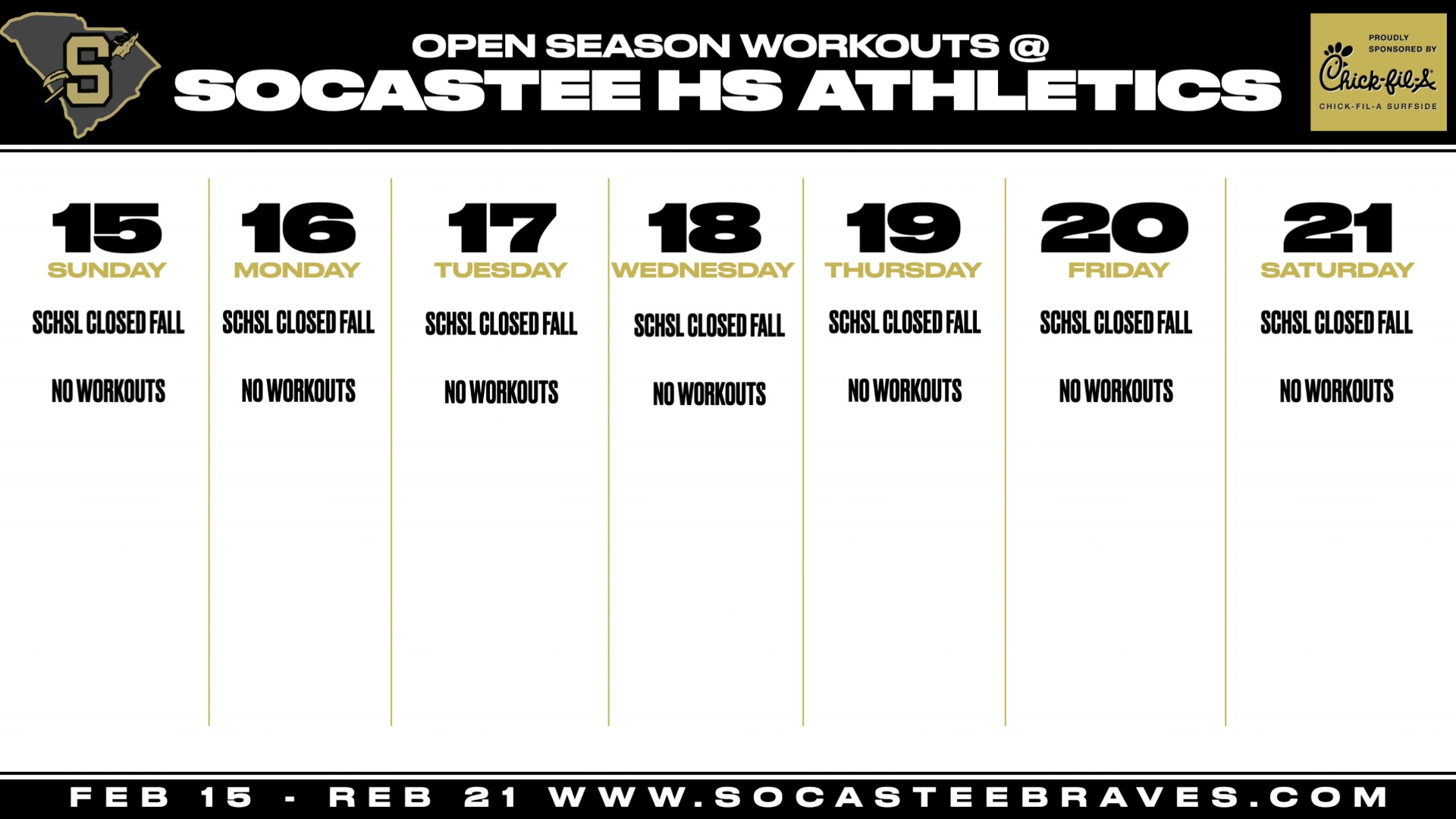 Slide 7 - Click for In Season Workout Updates