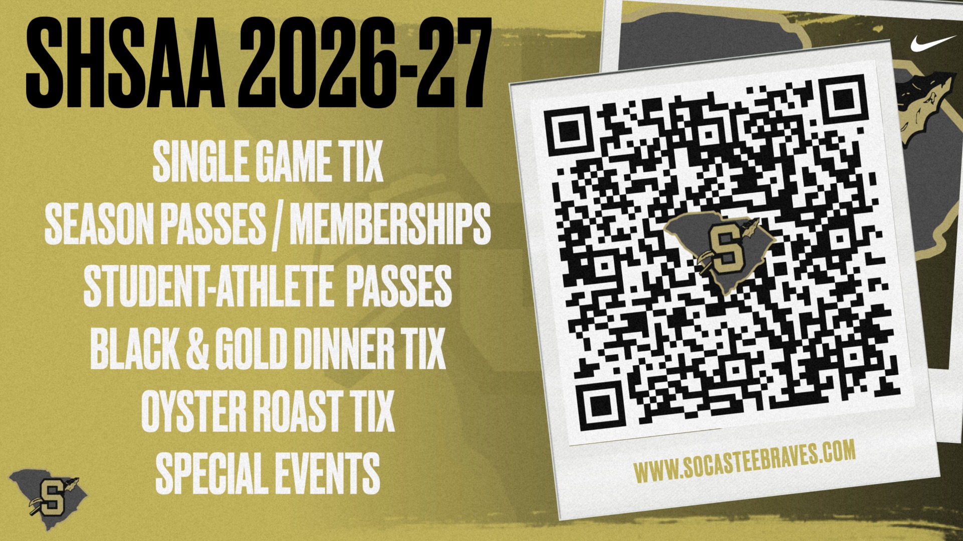 Slide 2 - Click to Buy your SHSAA All Sports Passes, Single Game Tix, or Special Events!