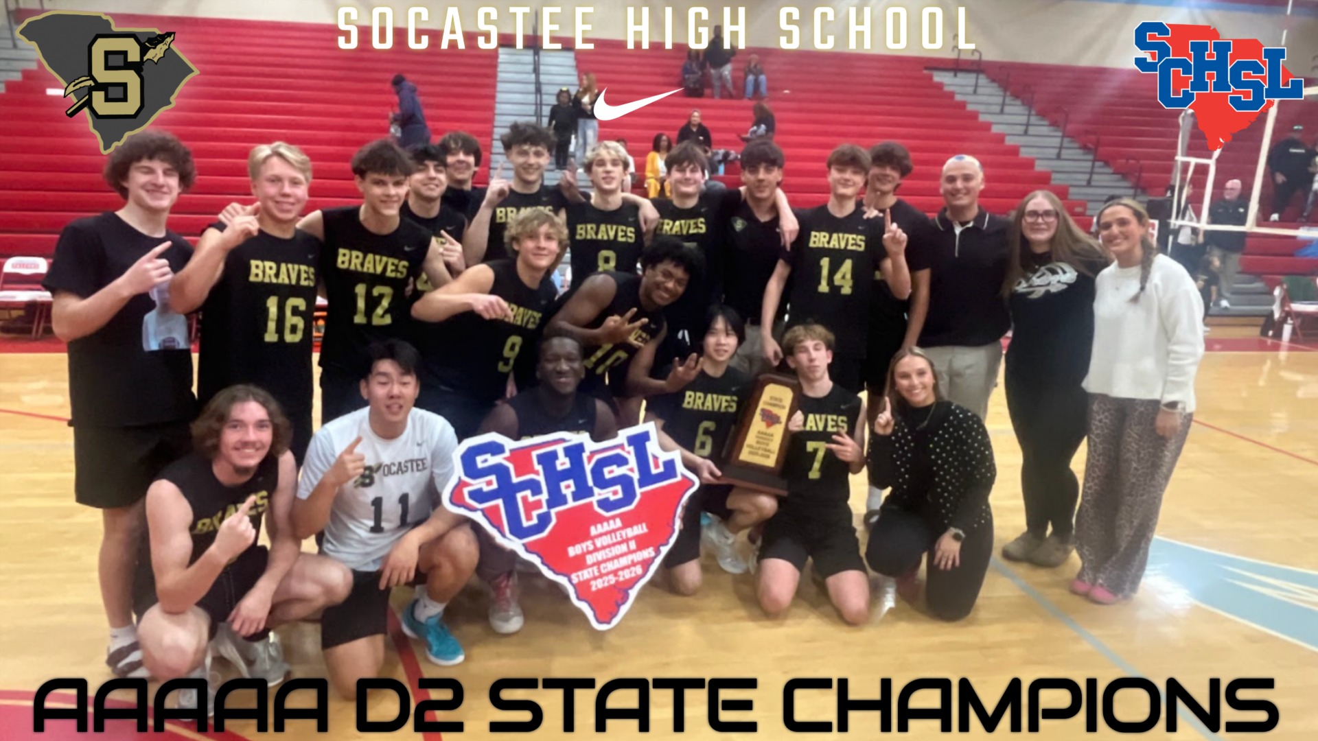 Slide 2 - Men's Volleyball Wins AAAAA D2 State Championship by defeating Catawba Ridge 3-1