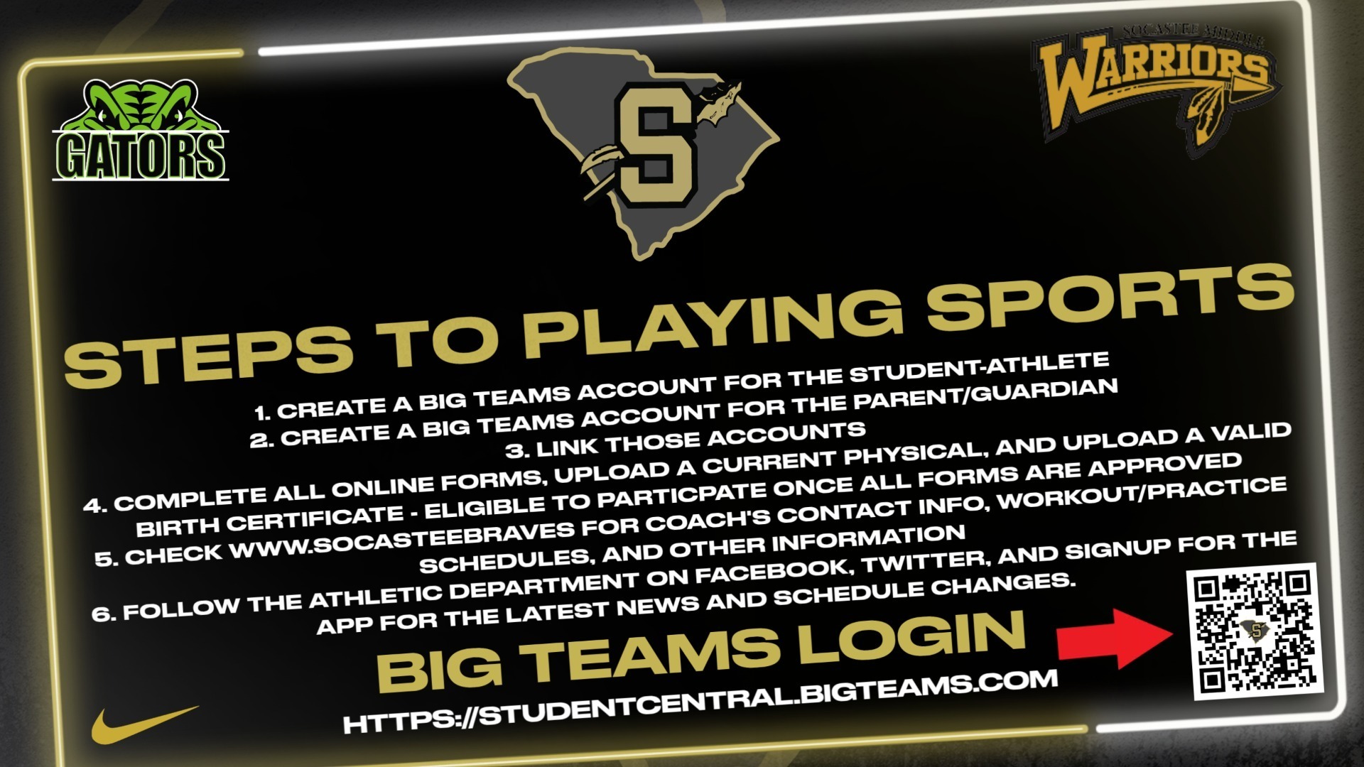 Slide 3 - How do I register my student-athlete for Socastee area athletics?