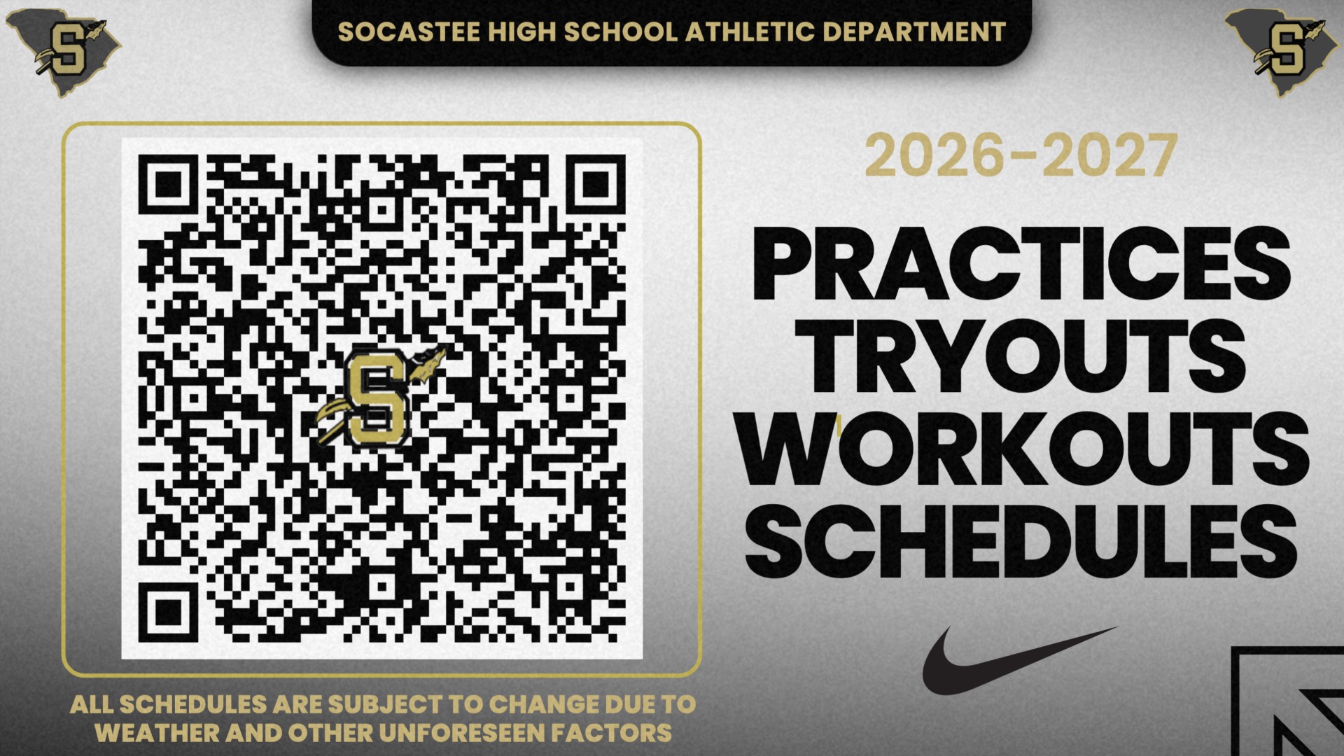 Slide 8 - Click for Practice, Tryouts, and Workout Schedules