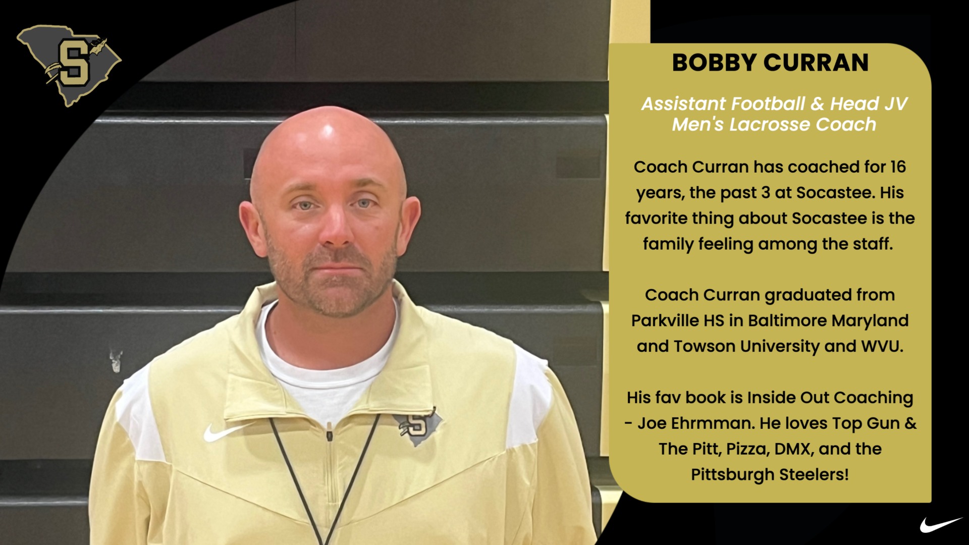 Slide 6 - Monday Meet the Coaches: Bobby Curran
