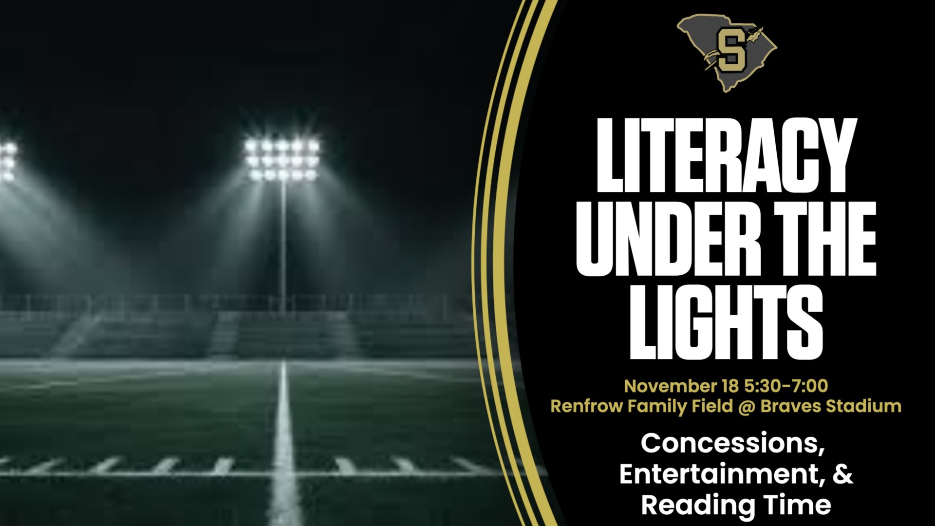 Slide 4 - Socastee Cluster "Literacy Under the Lights" Tuesday 11/17
