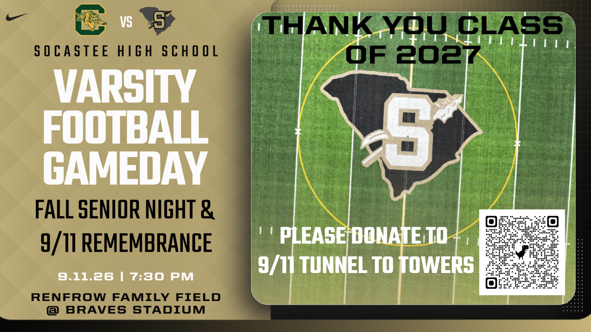Slide 0 - Fall Senior Night and 9/11 Remembrance Nightt