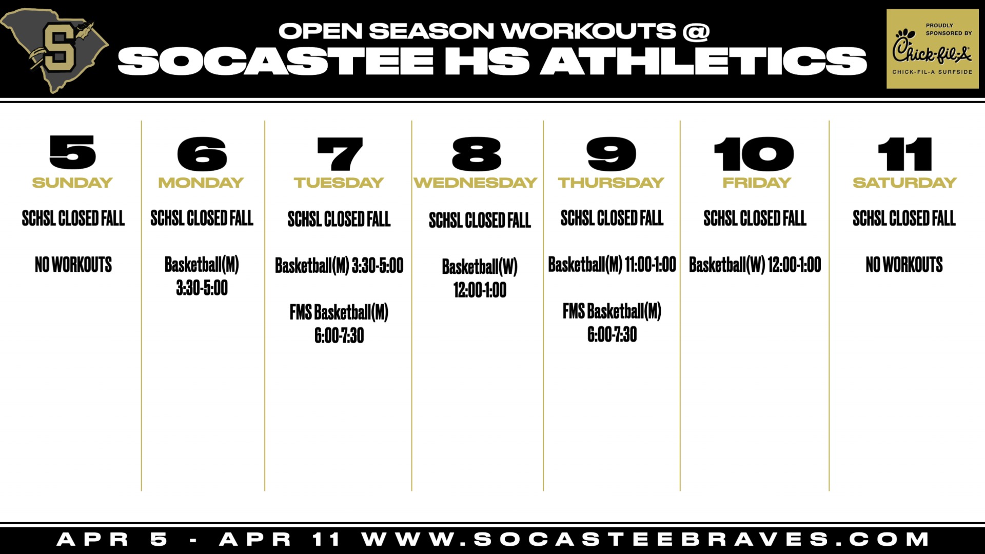 Slide 7 - Click for In Season Workout Updates