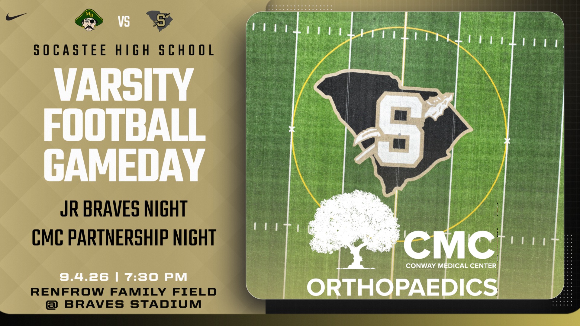 Slide 0 - Home Opener for the Braves Varsity Football Team!