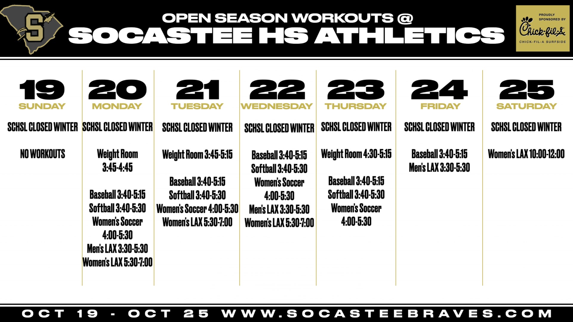 Slide 7 - Click for In Season Workout Updates