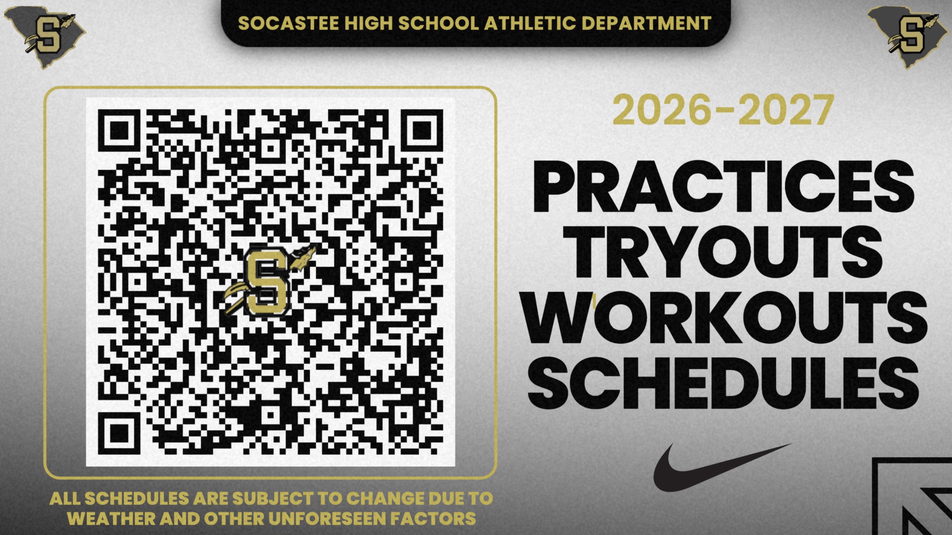 Slide 8 - Click for Practice, Tryouts, and Workout Schedules
