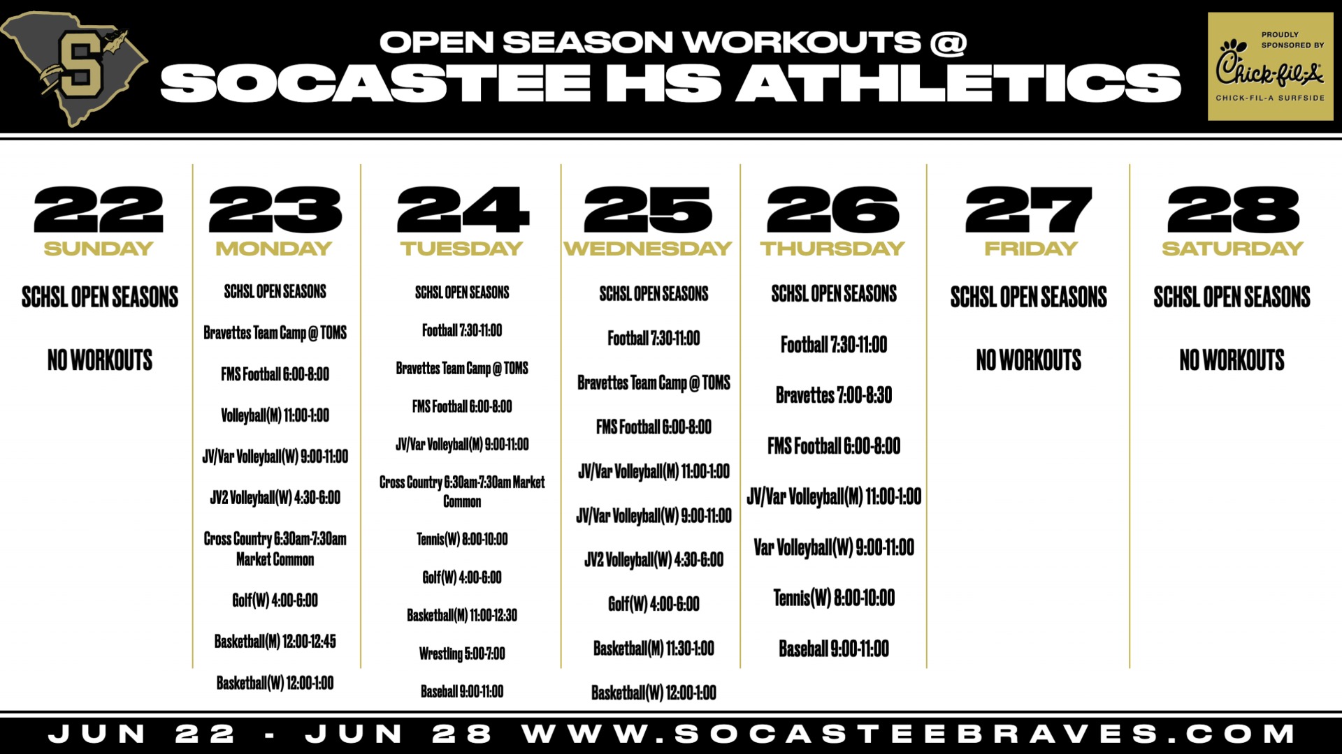 Slide 7 - Click for In Season Workout Updates