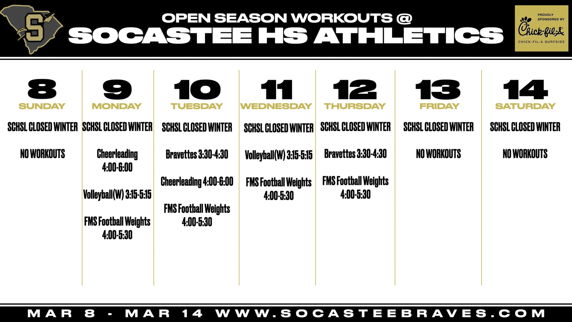 Slide 7 - Click for In Season Workout Updates