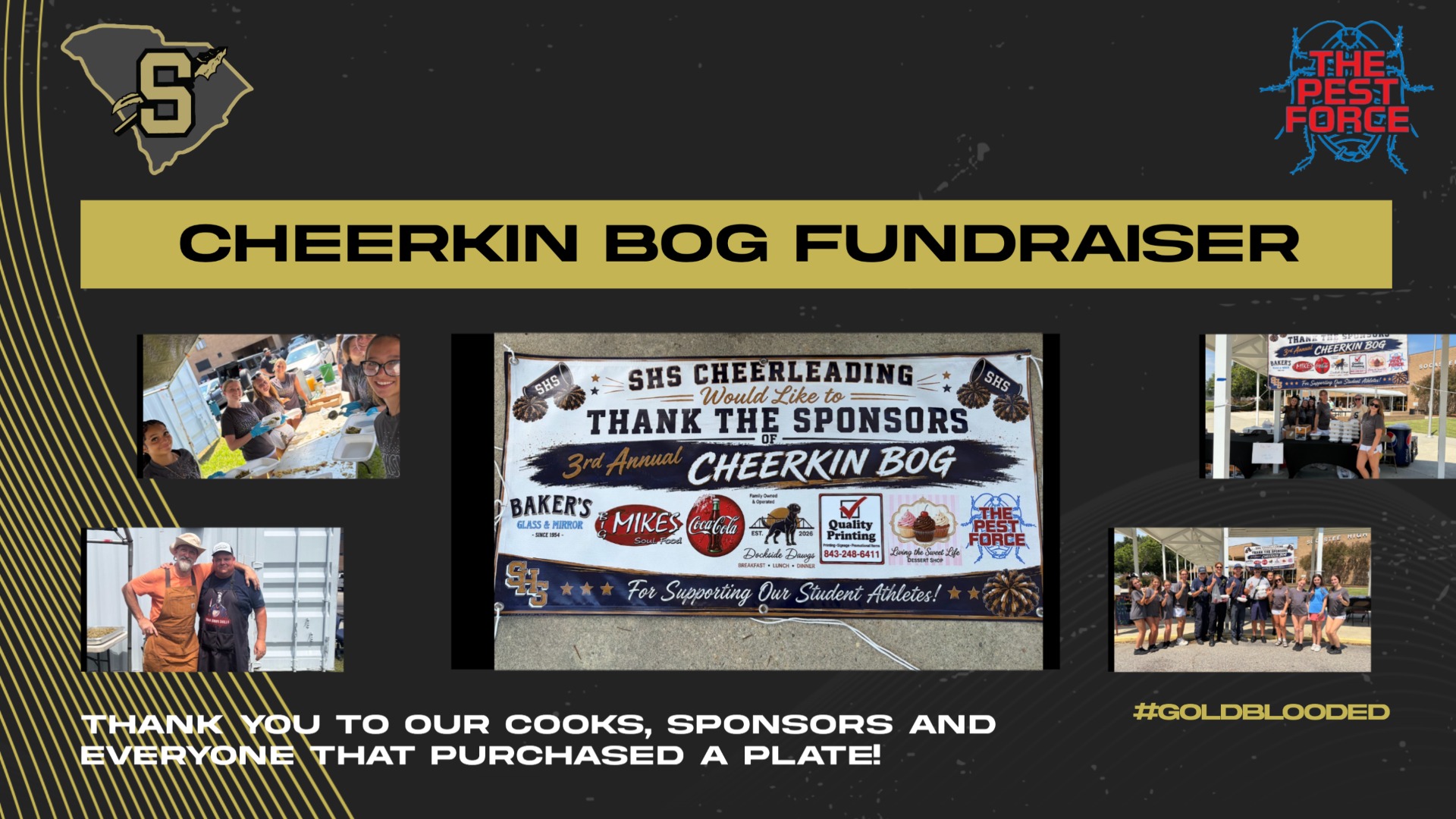 Slide 4 - Annual Socastee Cheerkin Bog Fundraiser A Huge Success!! / Thank you The Pest Force for Sponsoring!!