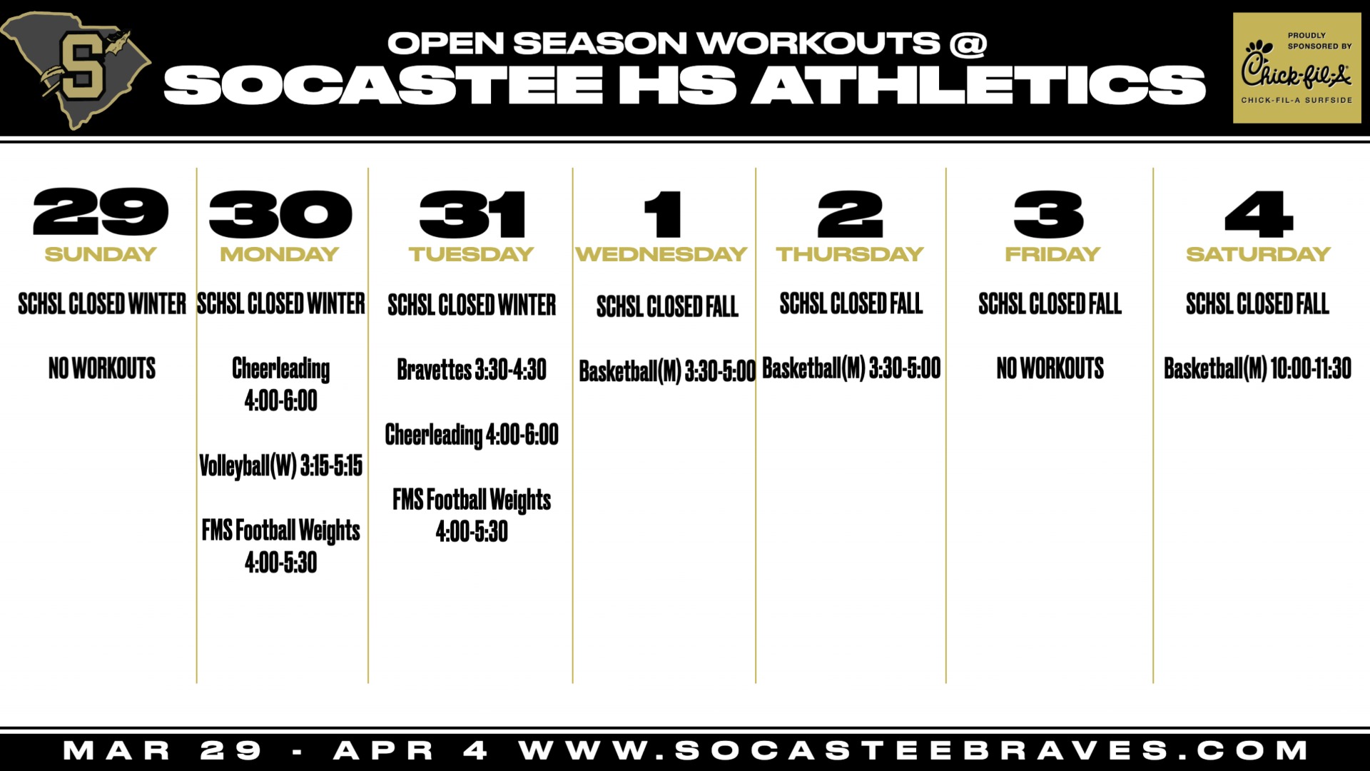 Slide 7 - Click for In Season Workout Updates