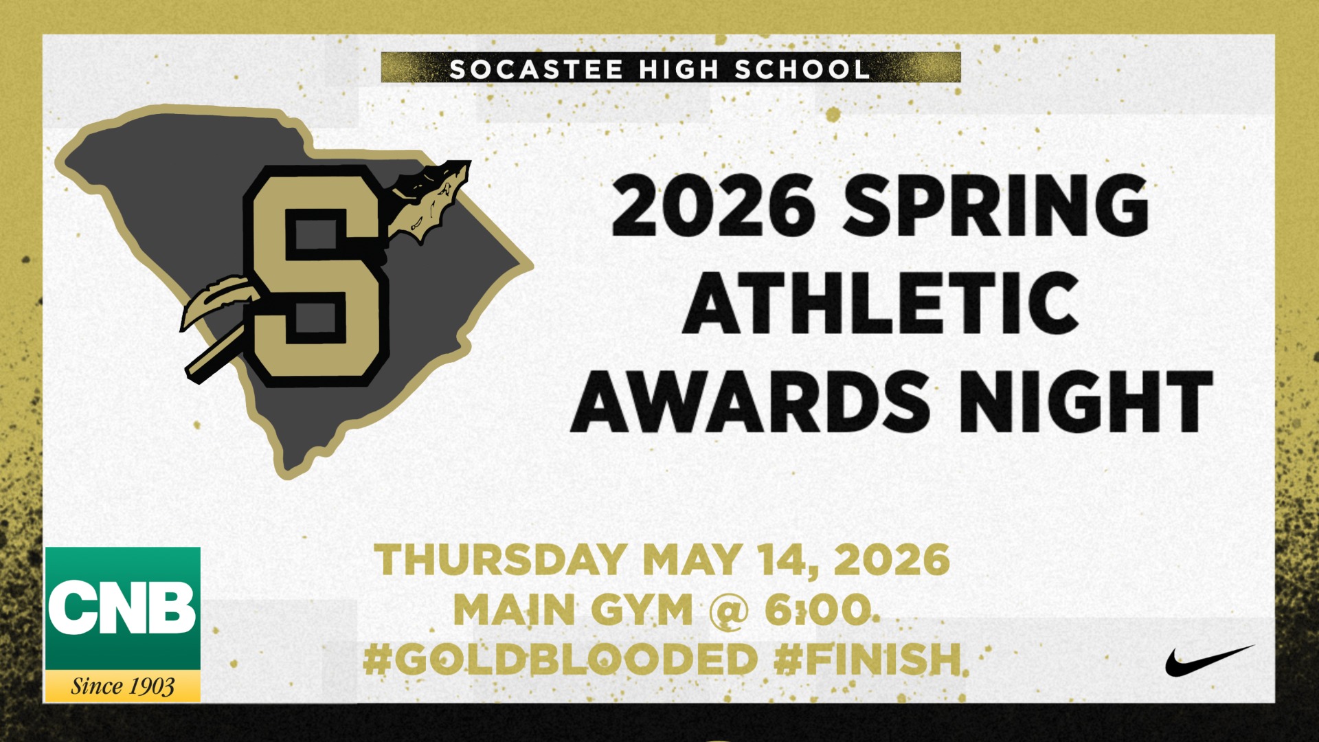 Slide 0 - Spring Athletic Awards Night May 14 6:00 Main Gym