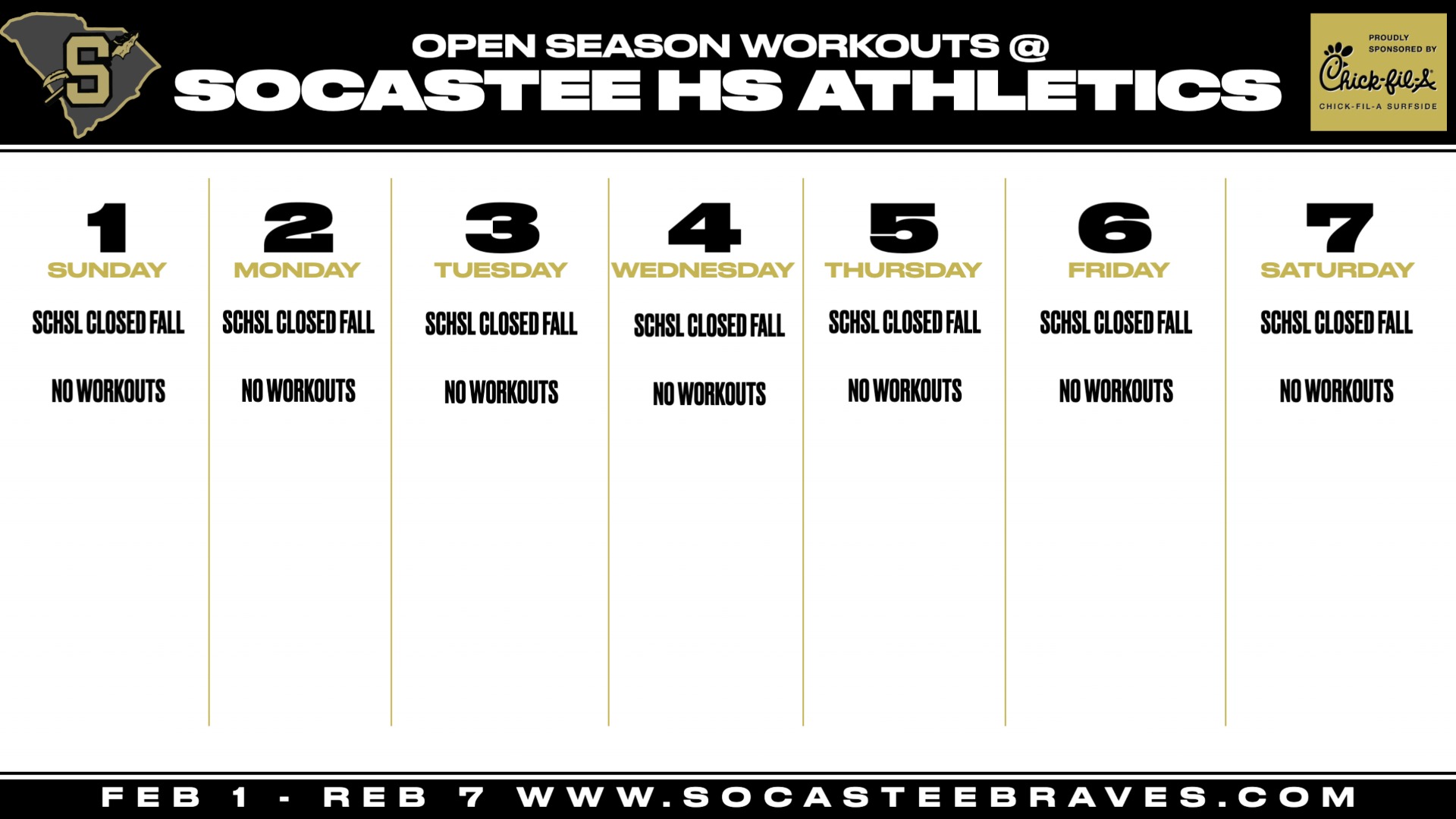 Slide 7 - Click for In Season Workout Updates