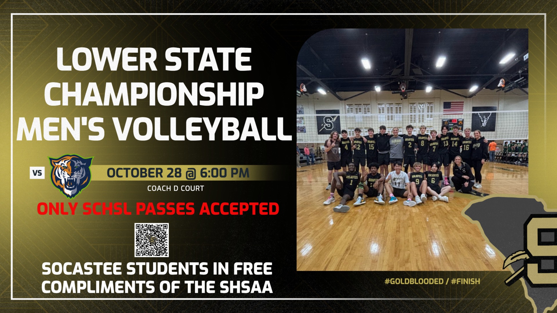 Slide 0 - Braves Volleyball hosts Lucy Beckham for AAAAA D2 Lower State Championship