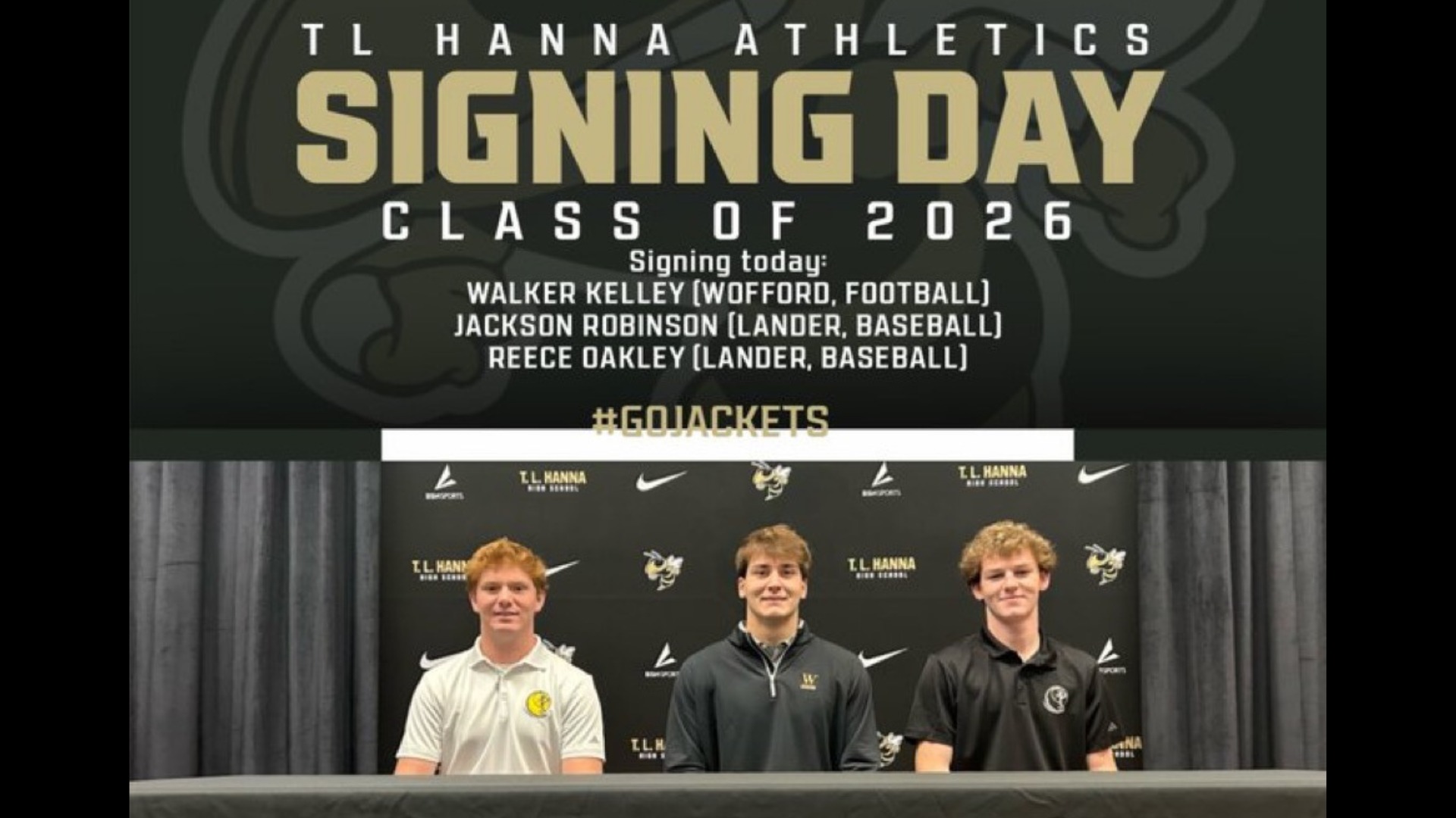Slide 1 - Jackets Celebrate 2nd Signing Day for Class of 2026