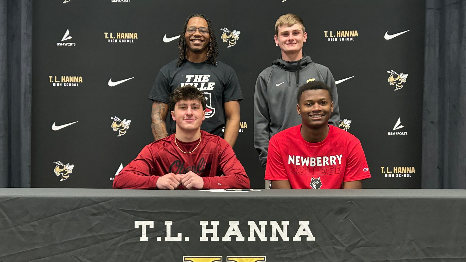 Slide 0 - Harbin, Magin, Nance, and Oliver Sign to Play College Athletics