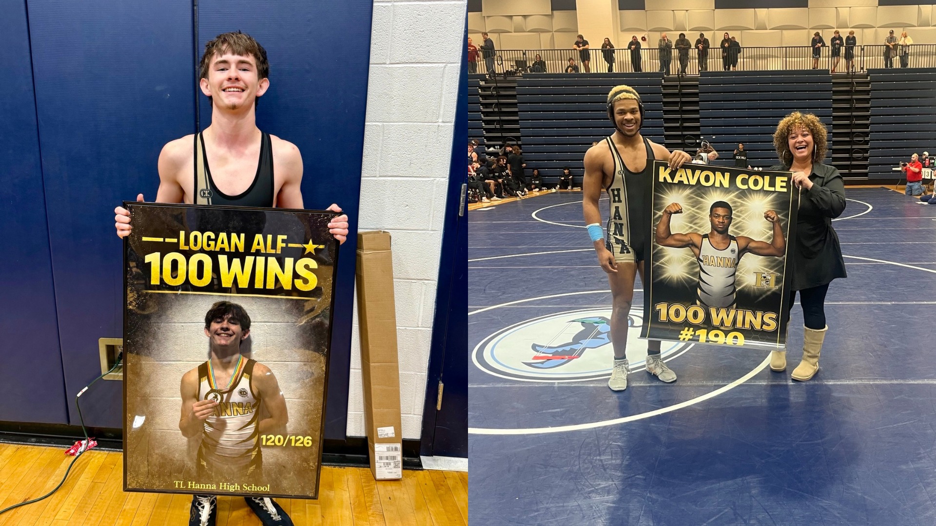 Slide 6 - Logan Alf and Kavon Cole hit 100 Career Wins