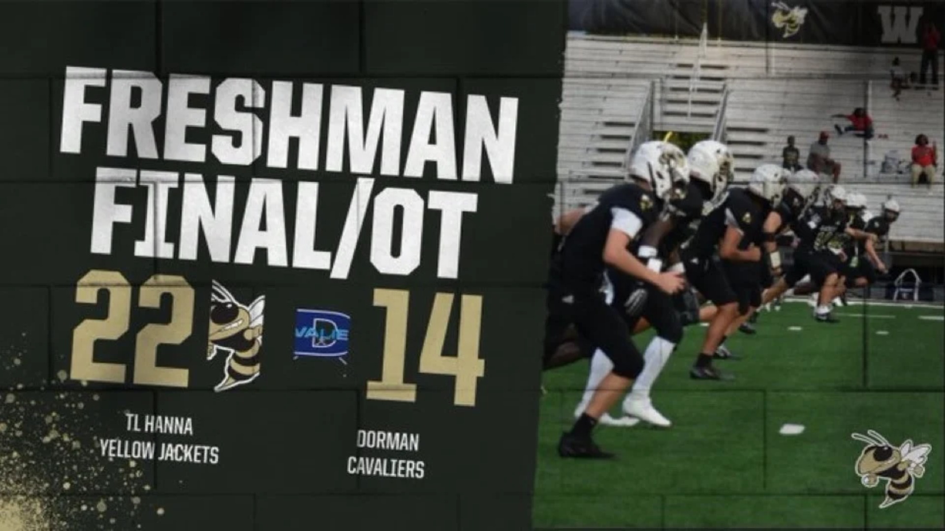 Slide 1 - Freshman Football Wins OT Thriller over Dorman