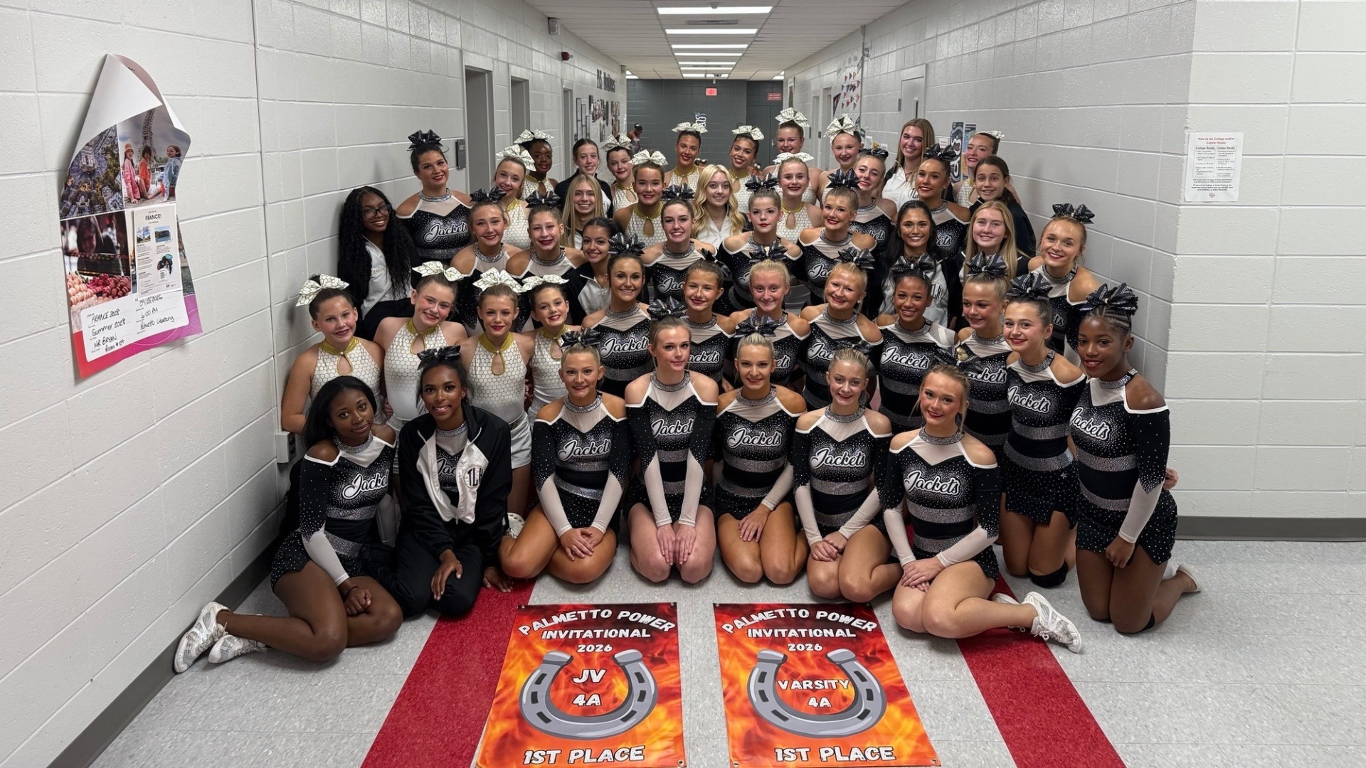 Slide 1 - Varsity and JV Cheer Win First Place at Mustang Invitational