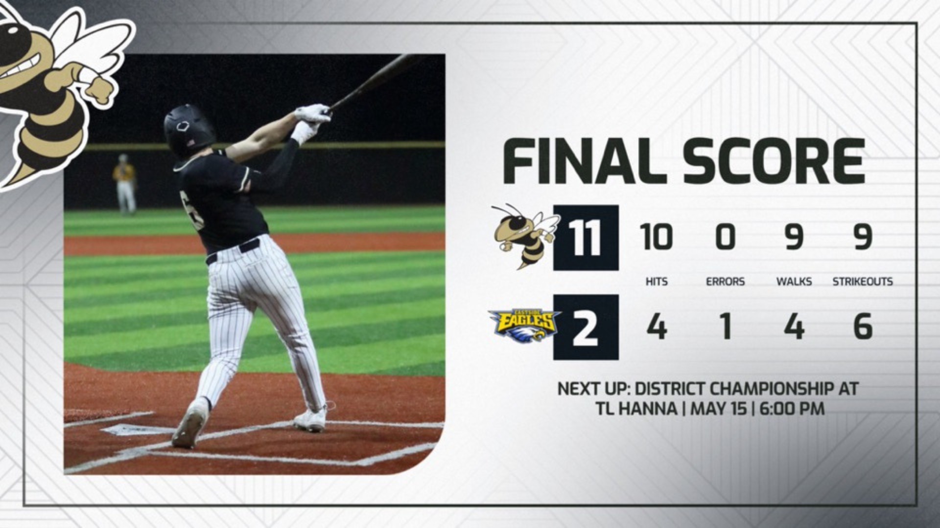 Slide 0 - Thomas and Manning Have Big Night to Lead Baseball to District Finals