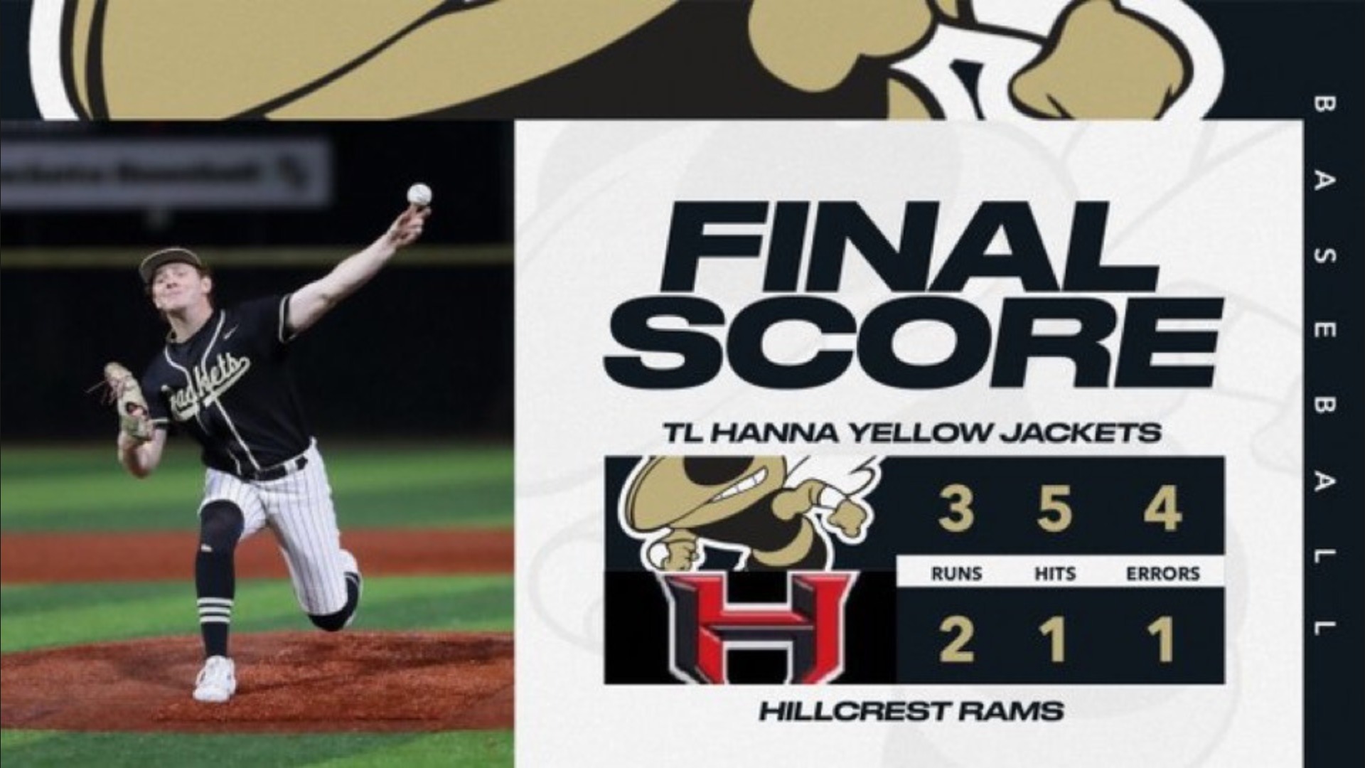 Slide 2 - Robinson's Pitching and West's Two Out Hit LIft Jackets over #2 Seed