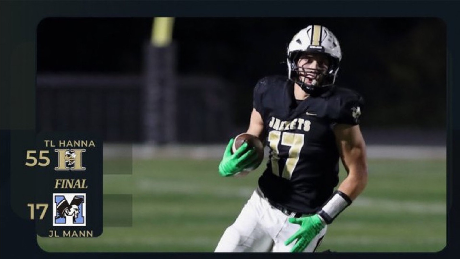 Slide 0 - Hanna Pounds JL Mann with 600 Yards of Offense in Win