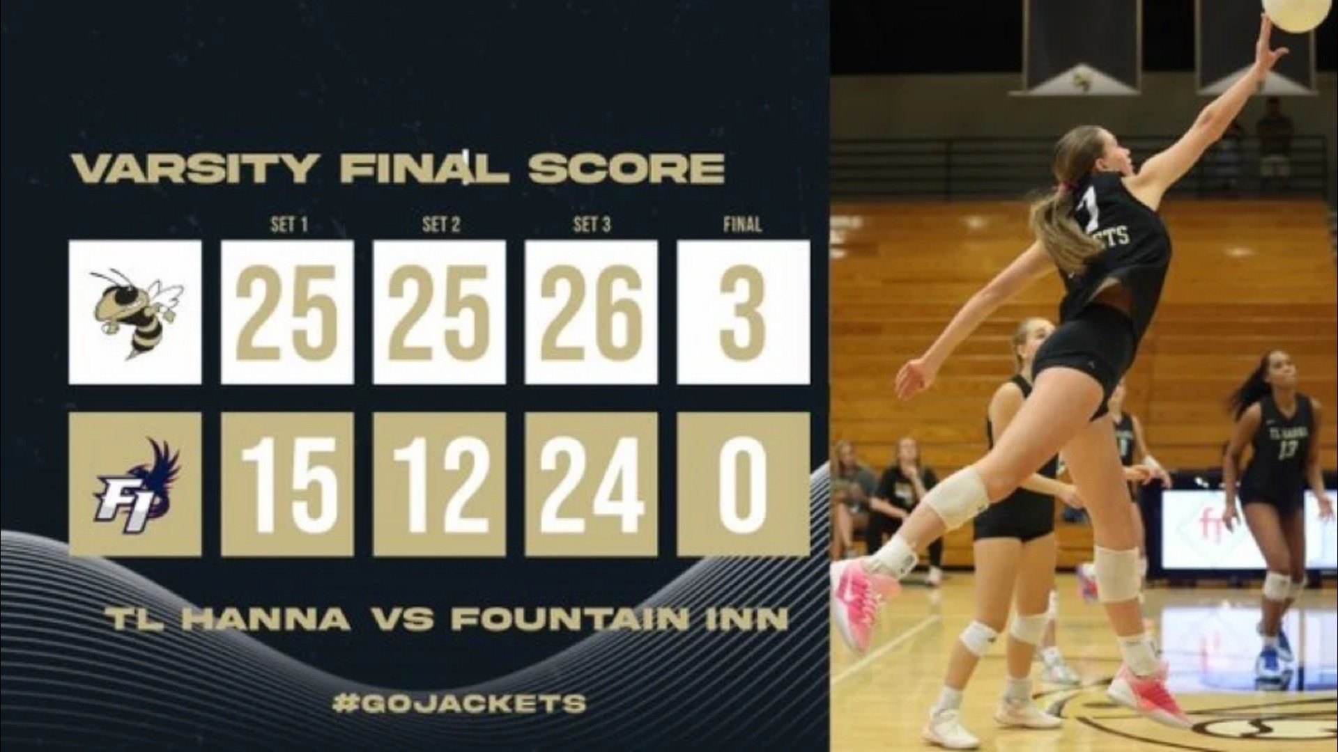 Slide 2 - JV and Varsity Volleyball Sweep Fountain Inn