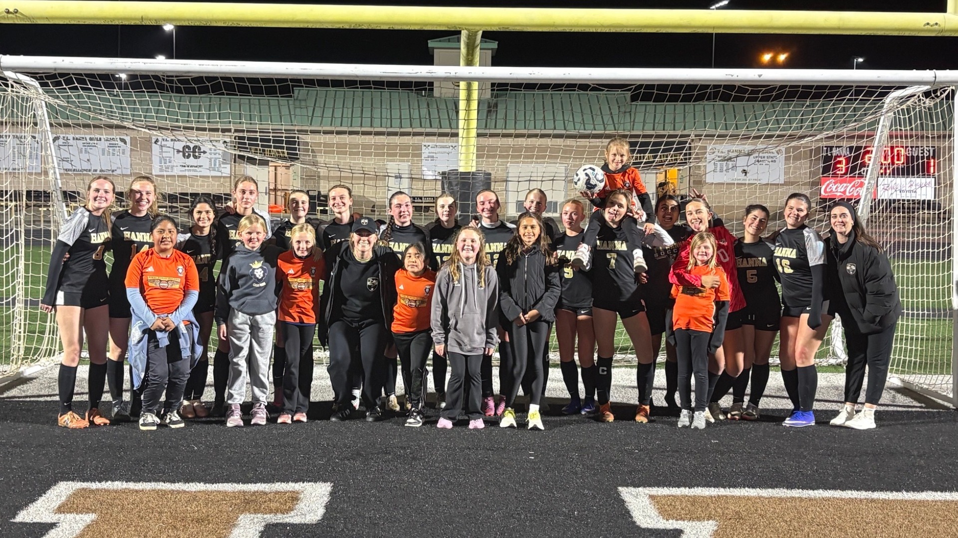 Slide 0 - Varsity Girls Beat Easley 3-1 on Youth Soccer Night!