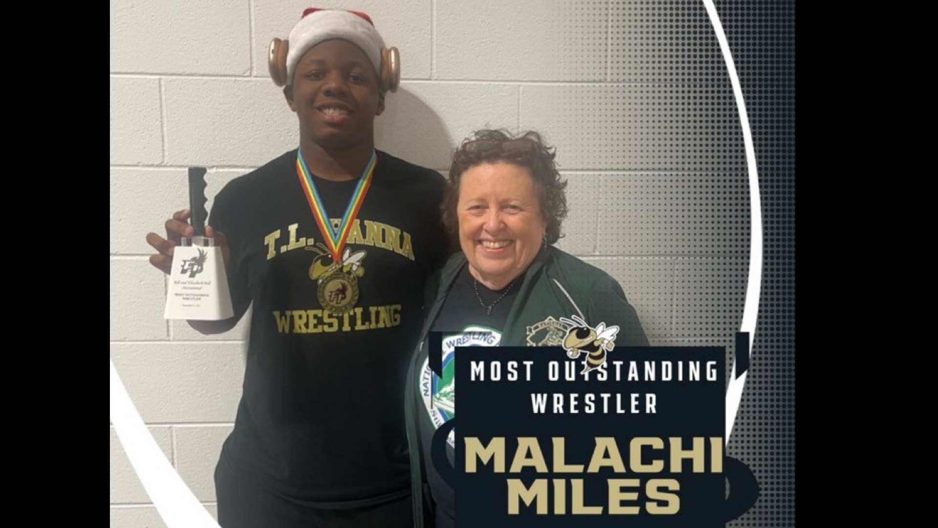 Slide 3 - Miles Named Outstanding Wrestler at Tournament