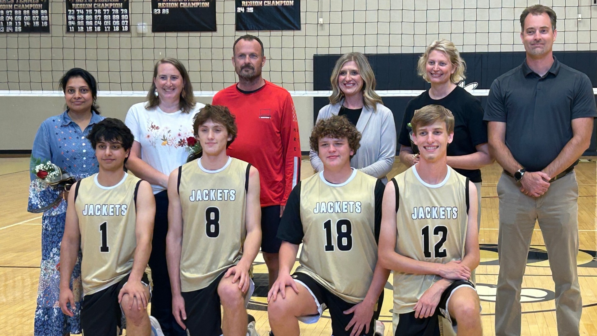 Slide 0 - Boys Volleyball Sweeps Southside on Senior Night!