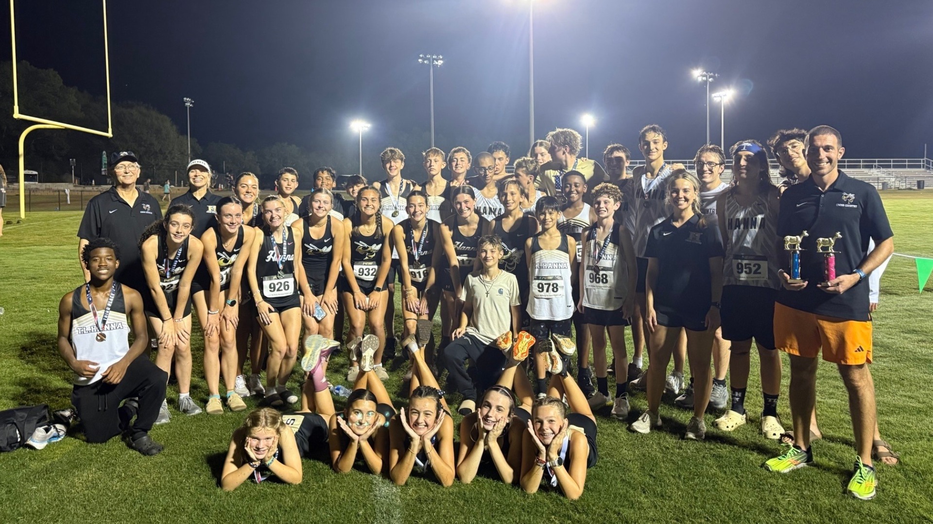 Slide 0 - Cross Country Sweeps Titles in Varsity and JV at Dixie Night Race
