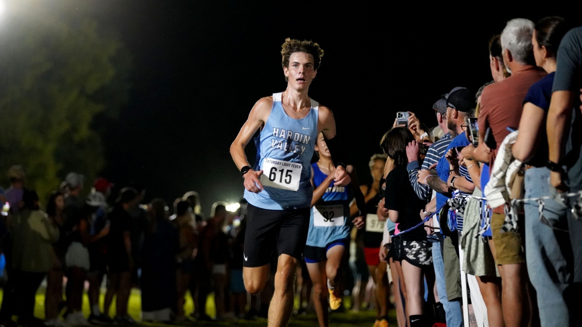 Slide 8 - Stephen Bell leads HVXC Boys' to a 2nd Place finish at Chick-Fil-a Saturday Light Fever