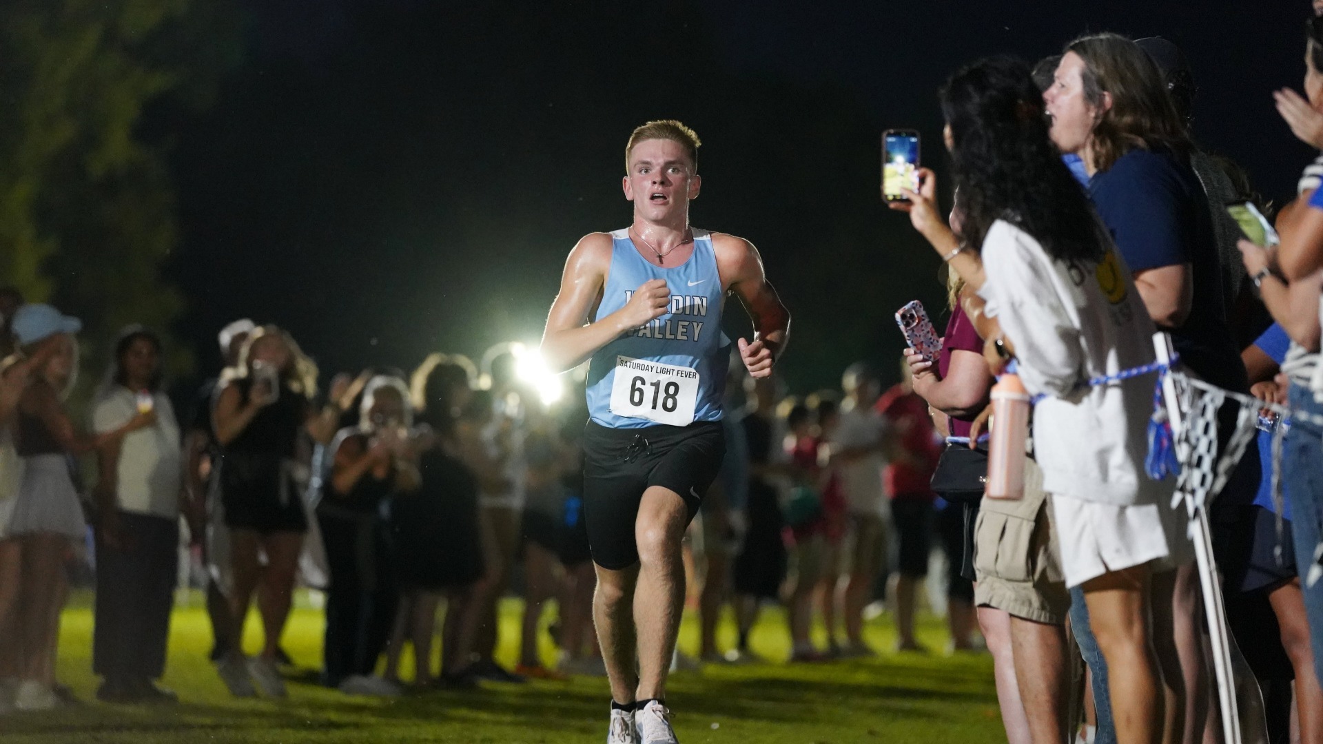 Slide 9 - Kade Hendrix WINS for HVXC JV Boys leading the JV Boys' to a 2nd Place finish at Chick-Fil-a Saturday Light Fever