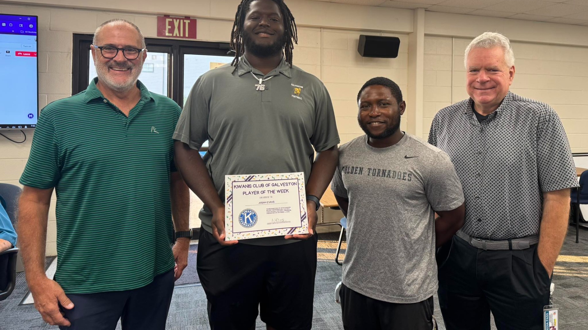 Slide 0 - Josiah Evans named Kiwanis Club Player of the Week