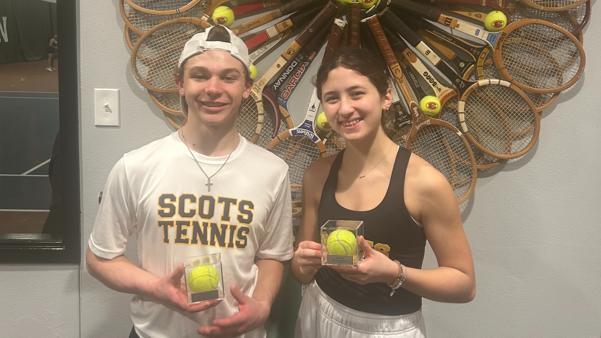 Slide 0 - Holden Dean and Isabella Dao place 3rd in Mixed Doubles at Ennis Tournament