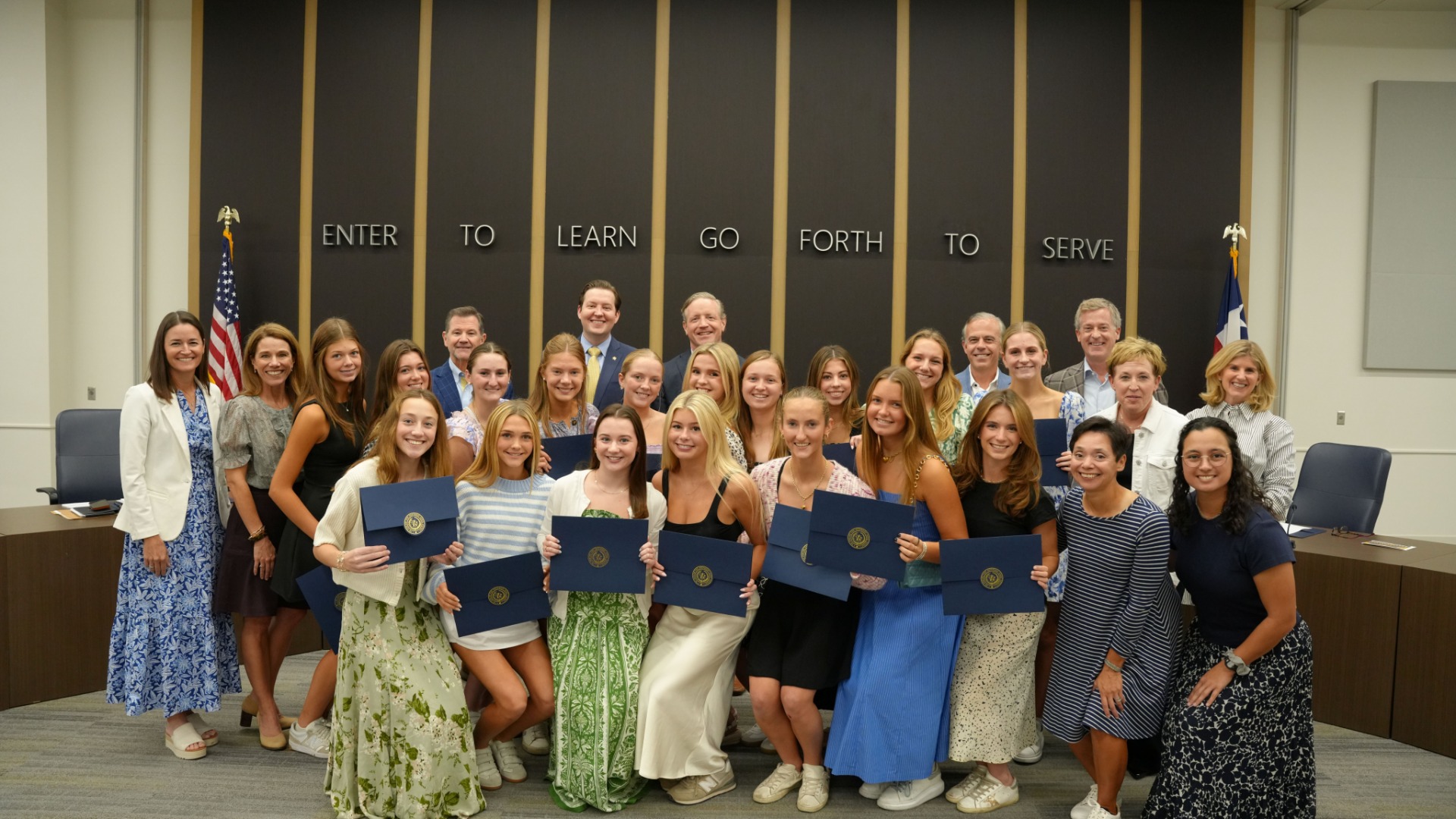 Slide 6 - HPISD School Board Recognized the Lady Scots Cross Country Team for Placing 5th at the UIL Class 5A State Championships