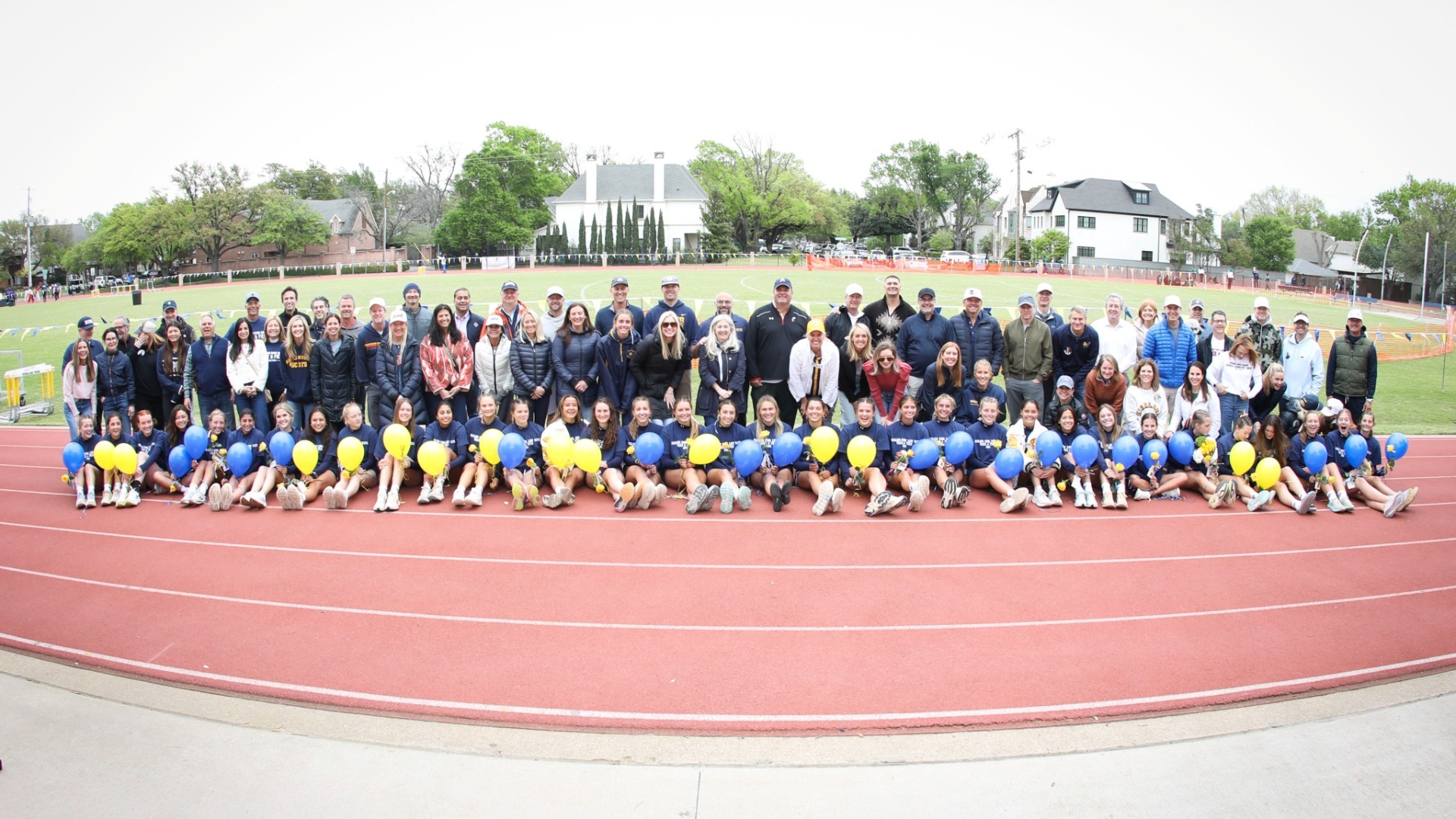 Slide 1 - Lady Scots Track & Field Seniors and Parents Honored at the Tracy Wills Invitational