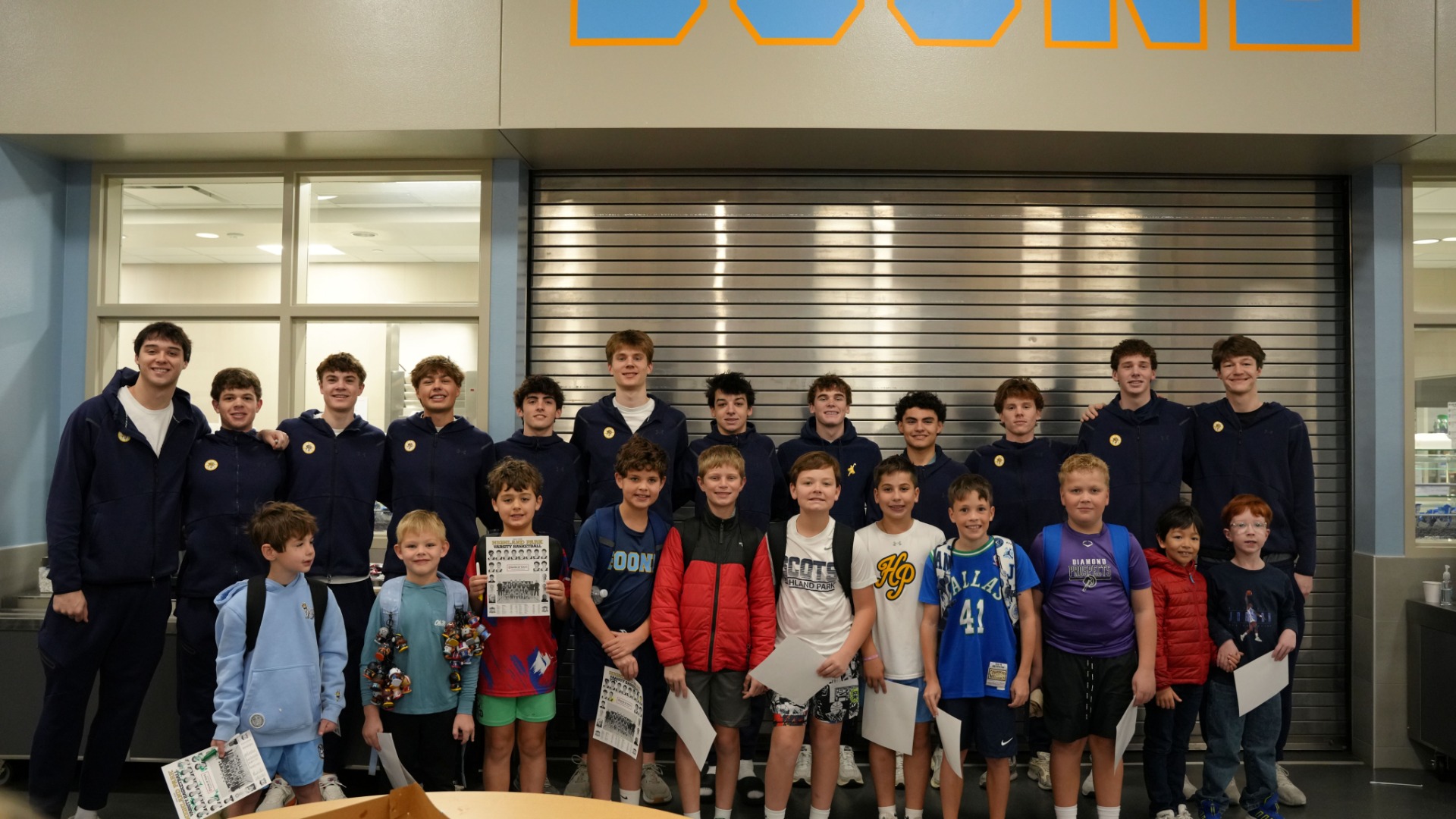 Slide 4 - Scots Varsity Basketball Team Visits the Boone Elementary Dad/Son Breakfast