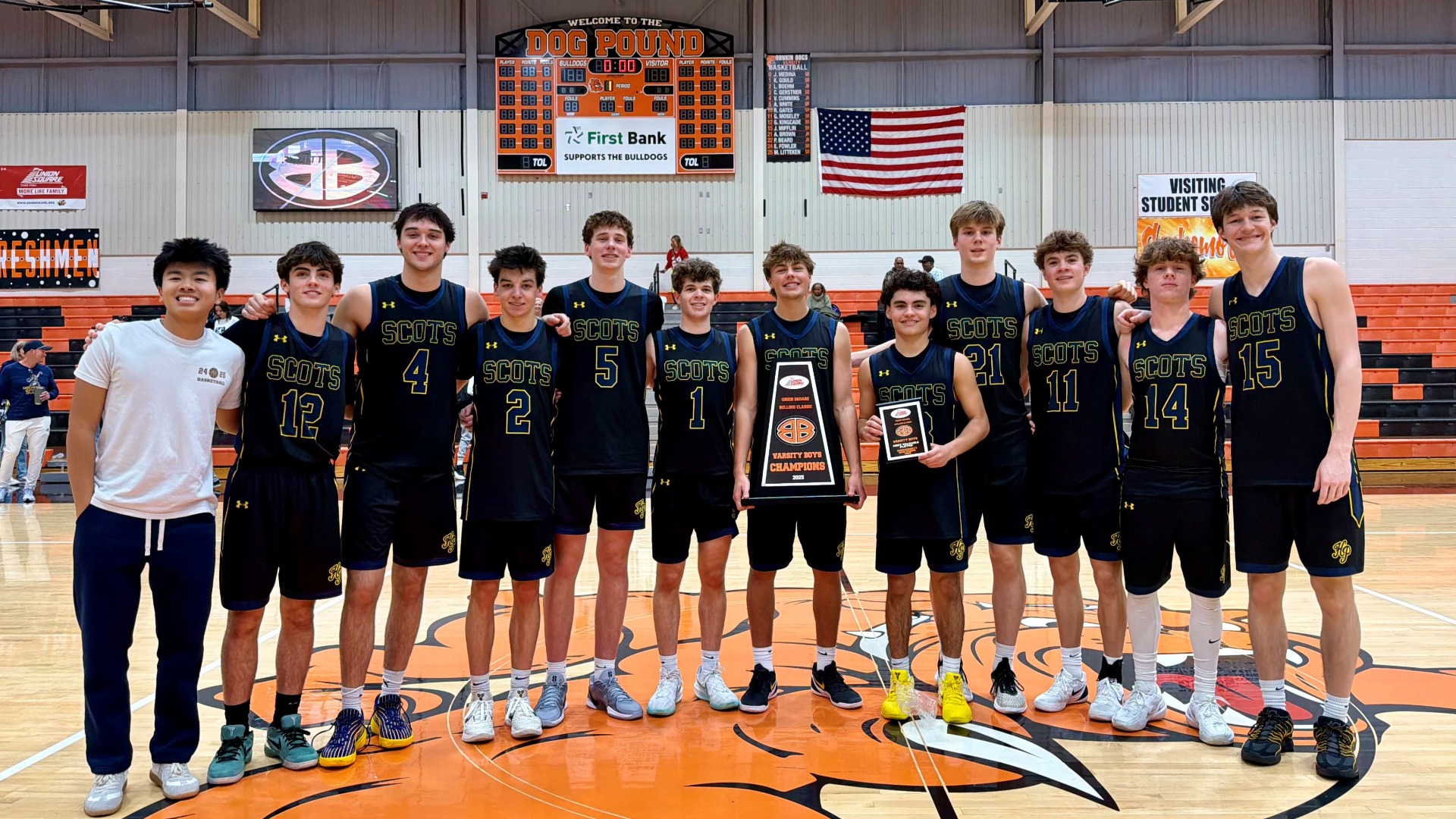 Slide 0 - Scots Varsity Basketball Team Wins the Union Square Bulldog Classic Hosted by Burkburnett HS