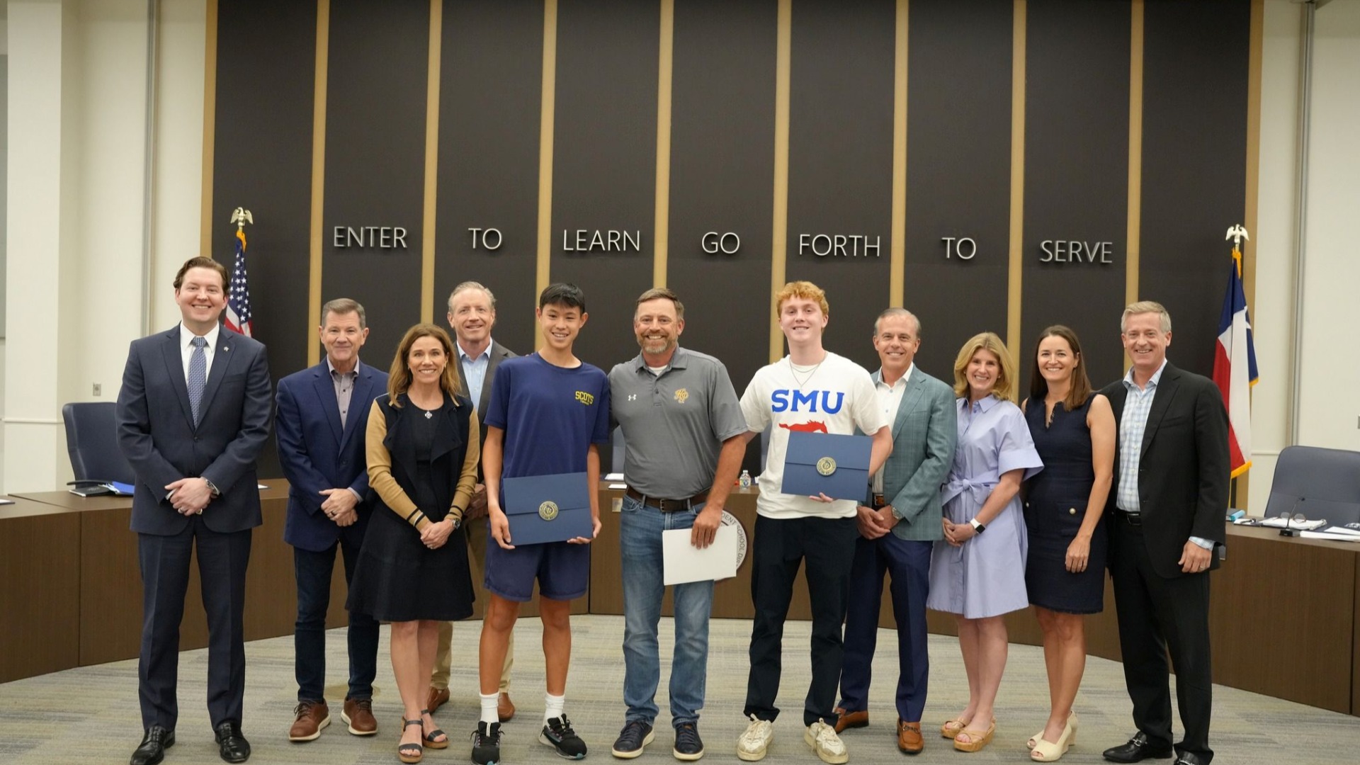 Slide 0 - Scots Tennis Recognized by the HPISD School Board for Winning the UIL Class 5A Boys Doubles State Championship