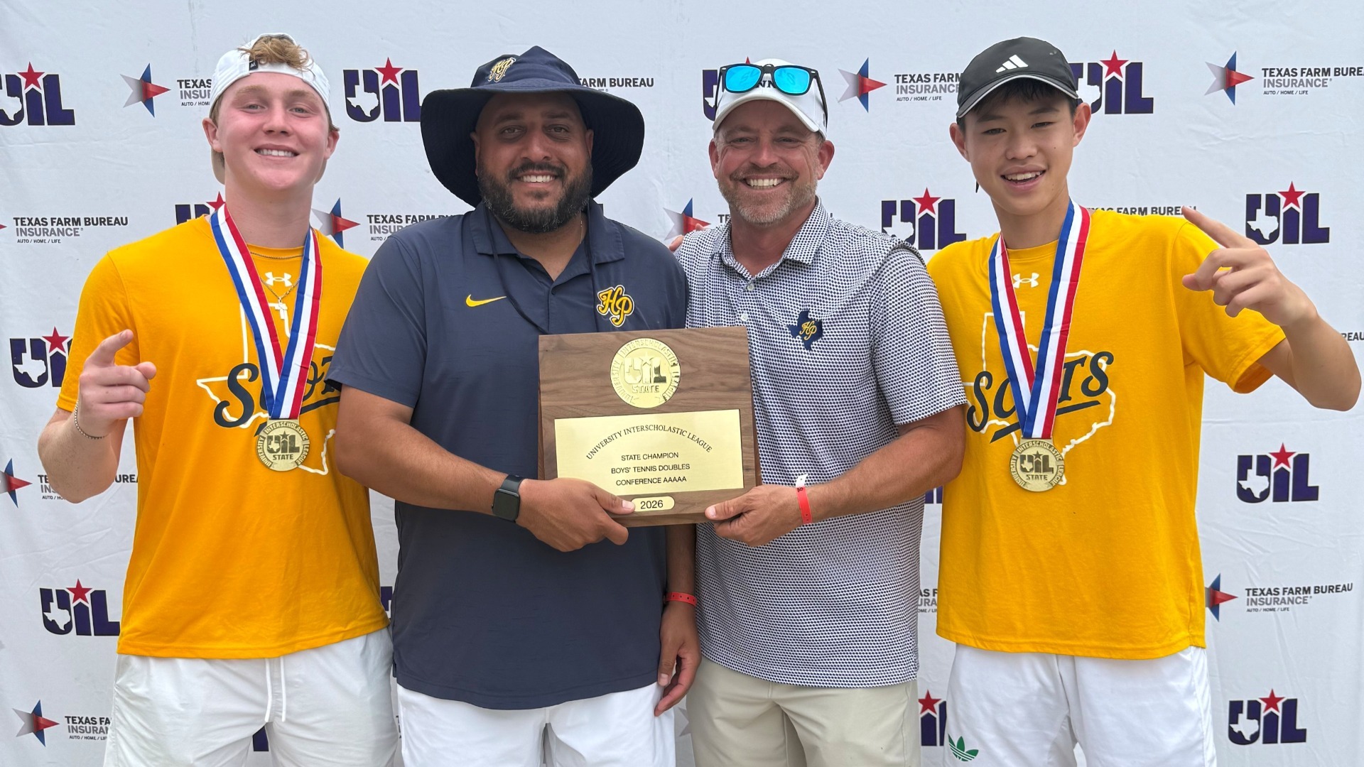 Slide 0 - Congratulations to Captain Collier Muenker and Steven Hu - UIL Class 5A Boys Tennis Doubles State Champions