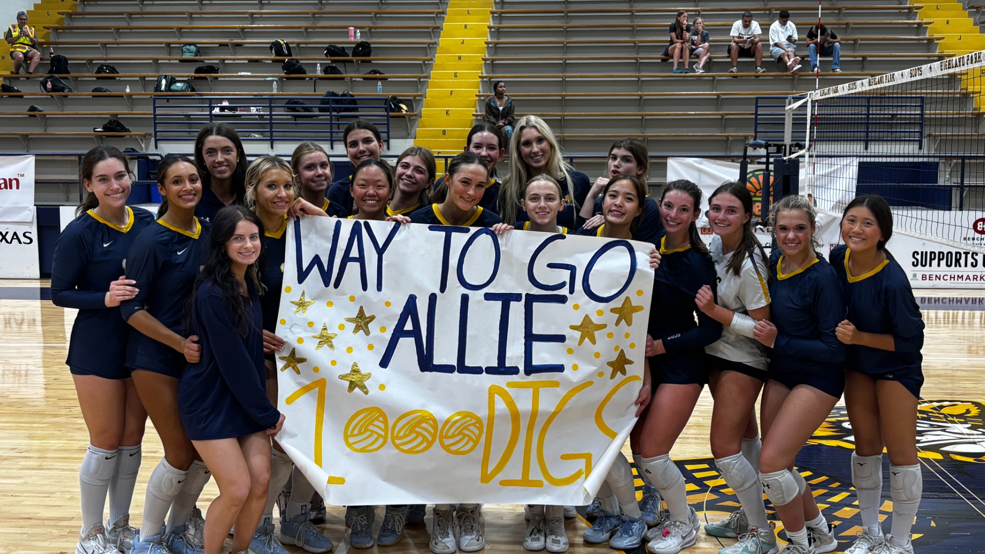 Slide 2 - Senior Allie Hudgins - Sets Career Milestone with 1000 Digs - Congratulations!