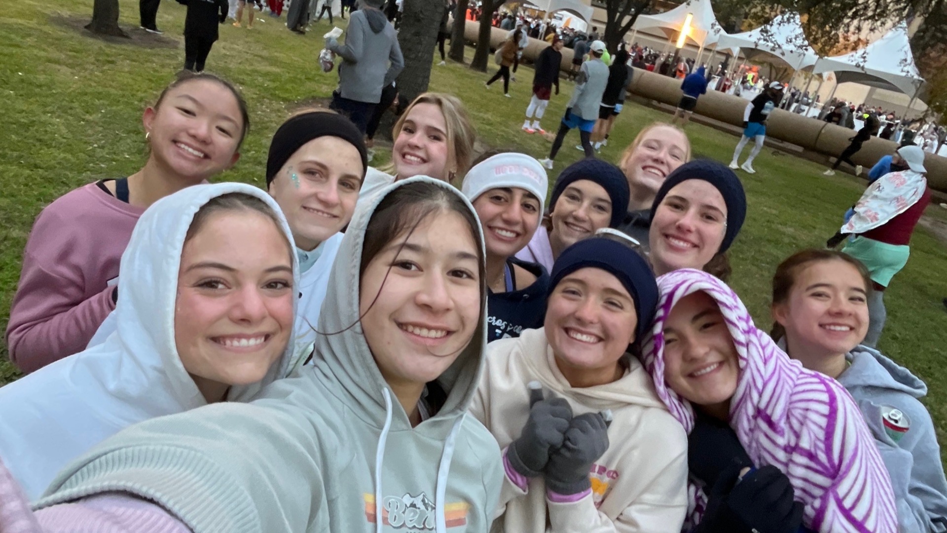 Slide 2 - Members of the Lady Scots Cross Country Team Compete in the Dallas BMW Half Marathon 