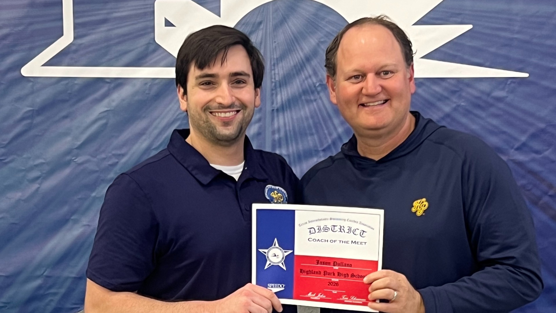 Slide 2 - Coach Pullano Named District 9-5A Boys Swimming & Diving Coach of the Meet