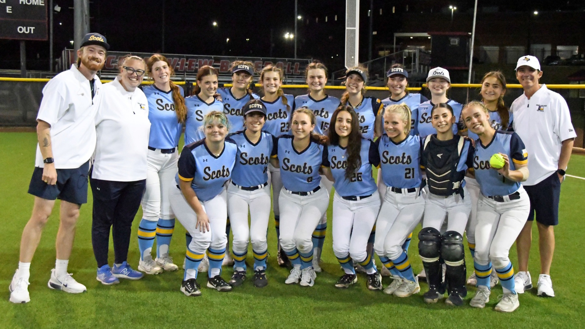 Slide 0 - Varsity Softball Team Wins District 12-5A Opener 10-0 vs Creekview