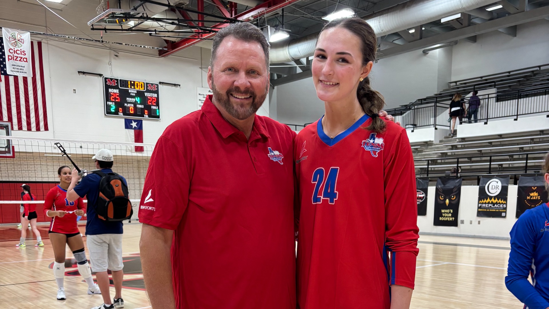 Slide 0 - Congratulations to Senior Allie Hudgins and Head Volleyball Coach Michael Dearman - Texas Girls Coaches Association 5A/6A Volleyball All-Stars