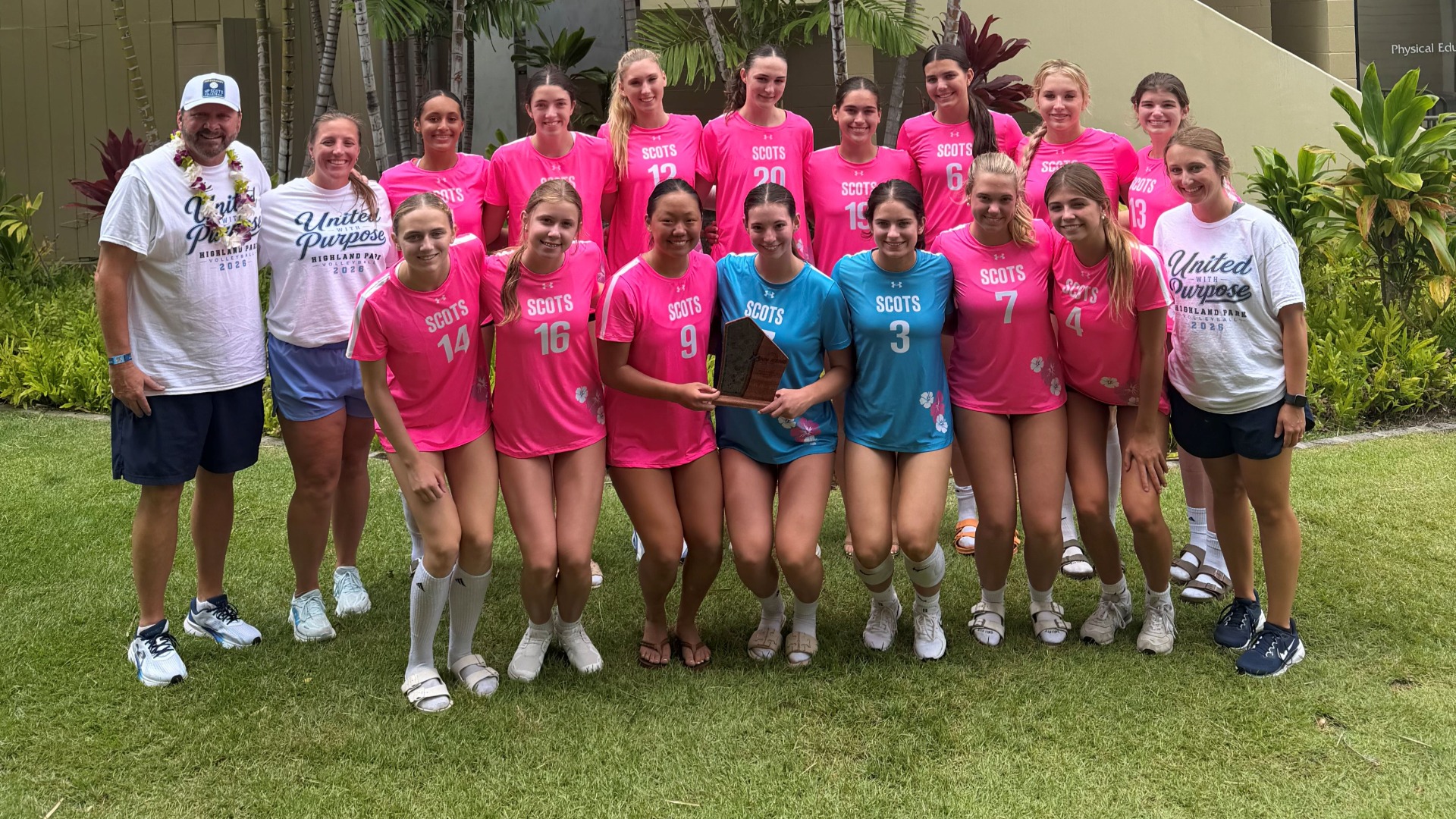 Slide 1 - Scots Varsity Volleyball Team Awarded the Ann Kang Ohana One Team Award for Displaying "Team Over Self"