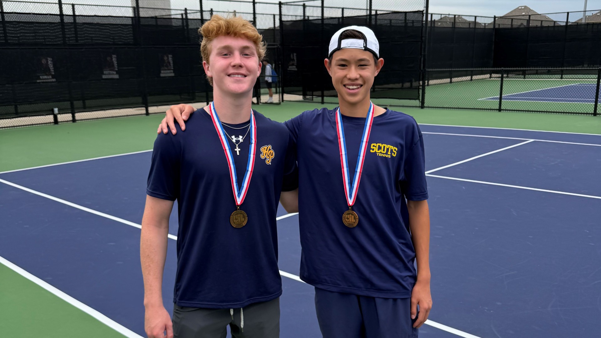 Slide 0 - Scots Tennis Doubles Headed to State - Captain Collier Muenker and Steven Hu - Congratulations!