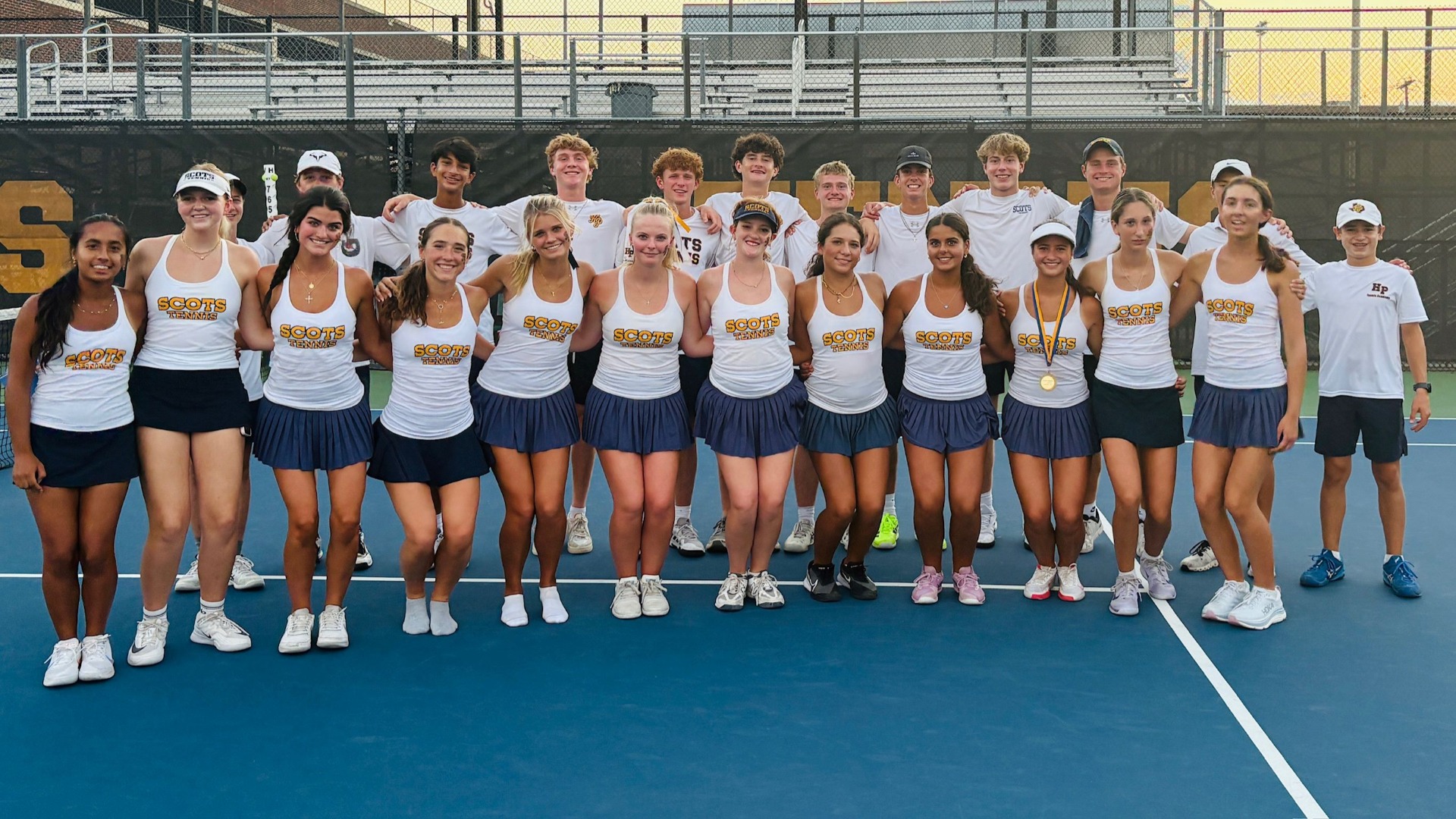 Slide 1 - Congratulations to the Scots Team Tennis Team as they Defeated Lone Star  